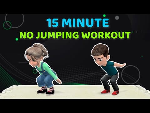 15-MINUTE NO JUMPING WORKOUT FOR KIDS & BEGINNERS