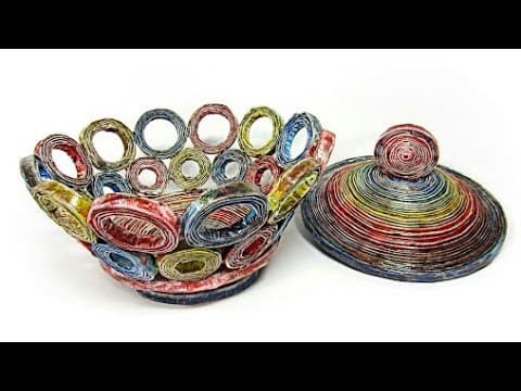 how to make newspaper quilling box, quilling box,what to do with waste news paper