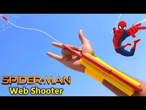 How to make a Spider-man web shooter at home , MARVEL toy making , best paper spiderman web launcher