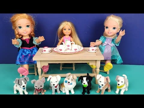 Visiting Lily ! Elsa and Anna toddlers-playing