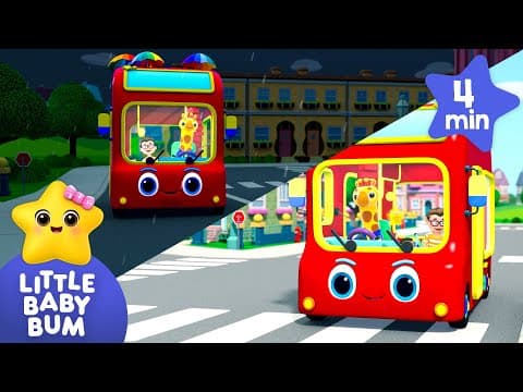 Double Decker Bus Rides in Sun & Rain! 🌞🌧️ - Wheels on the bus | Little Baby Bum