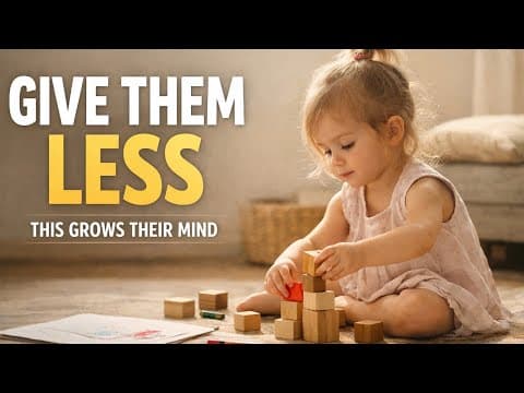 Give Your Child Less ā And Watch Their Mind Grow