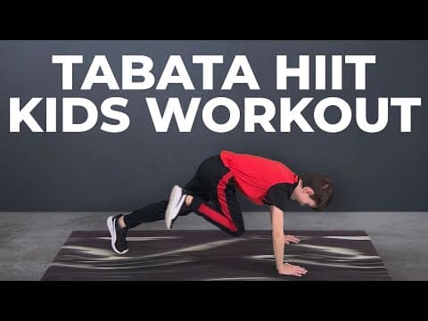 9 Year Old Leads Tabata HIIT Workout For Boys & Girls (Exercise For Kids)