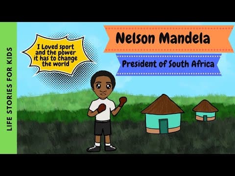 NELSON MANDELA - PRESIDENT OF SOUTH AFRICA | Fun biography for kids in English