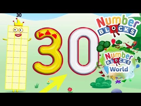 Learn to Tracing Numbers 30 - Numberblocks World 20 to 30