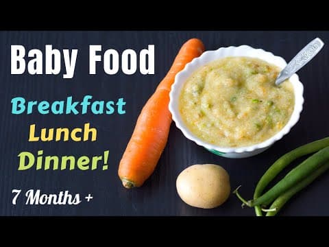 Baby Food | Sooji (Rava) Vegetable Upma for 7M+ Babies | Breakfast, Lunch or Dinner
