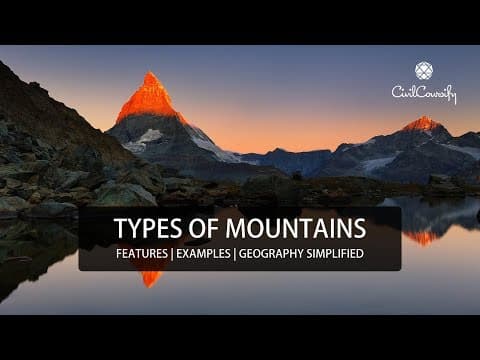 Types of mountains features examples