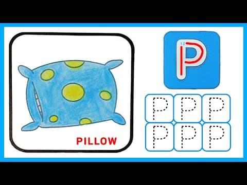 Tracing - tracing letter p - tracing letters for kids - practice writing letter p