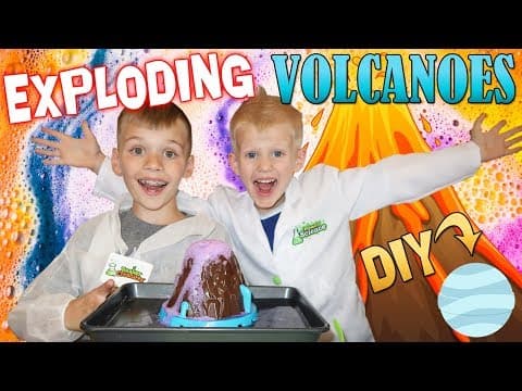 Make Slime & Huge Volcano Experiment!! Beaker Creatures Science Lab