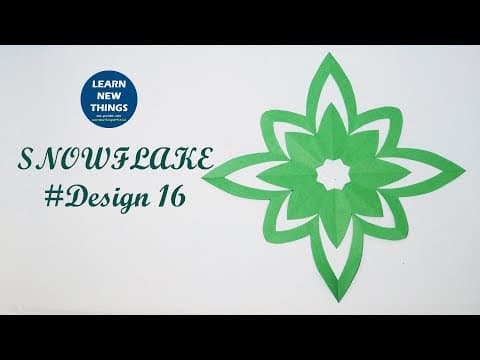 Paper Snowflake #16 Tutorial | DIY Paper Cutting Art | Paper Crafts For School