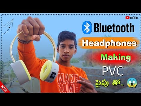 How to make bluetooth headphones - dj headphones - bluetooth headphones with pvc pipe glue