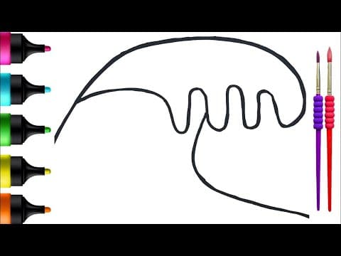 Sea Wave Painting and Coloring for Kids, Toddlers | Town Coloring Pages for Kids