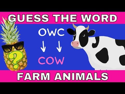 WORD SCRAMBLE GAME - FARM ANIMALS Quiz 1: Jumbled Letter Puzzle