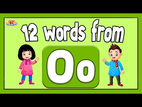 Words That Start With O | Phonics For Toddlers | 12 Words From O | Toddler Learning Video