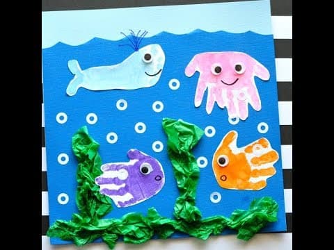 DIY Hand and Footprint Ocean Art