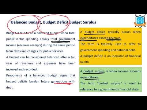 What is Balanced Budget , Budget Surplus, Budget Deficit- అంటే ఏమిటి?
