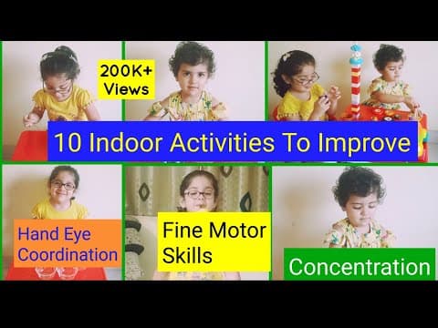 10 Activities To Improve Hand Eye Coordination, Fine Motor Skills & Concentration In Toddlers & Kids