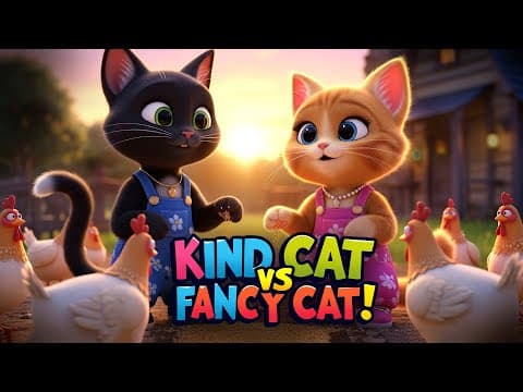 Blacky and Goldyโs Farm Life ๐ฑ๐ต๏ธโโ๏ธ| English Moral Stories | Bedtime Stories