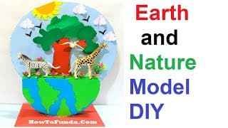 earth and natural environment model 3d for science exhibition | DIY at home