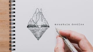How To Draw Mountains | Mountain Doodles For Beginners