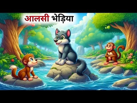 एक आलसी भेड़िए की कहानी // Panchatantra Ki Kahani // Hindi Cartoon