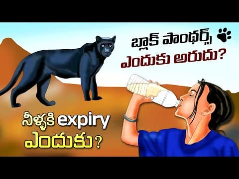 Interesting Facts in Telugu - why water bottle has expiry date | why black panthers are rare | Facts