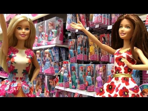 TOY HUNT with Barbie and Teresa ! lots of toys