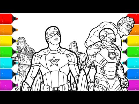 The avengers superhero coloring pages