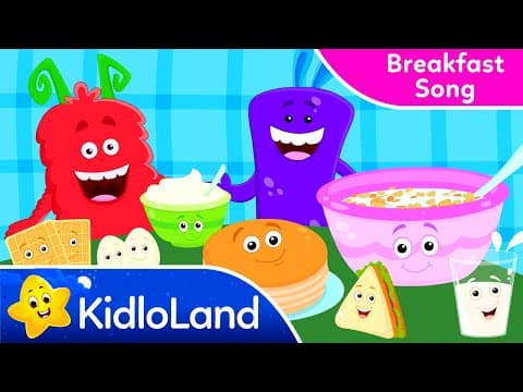 Eat Your Breakfast - Mealtime Song - Breakfast Song for Kids - Chomping Monsters Healthy Habits Song