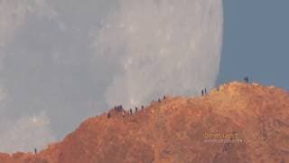 Moon Setting Behind Teide Volcano