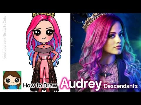 How to draw princess audrey - disney descendants 3