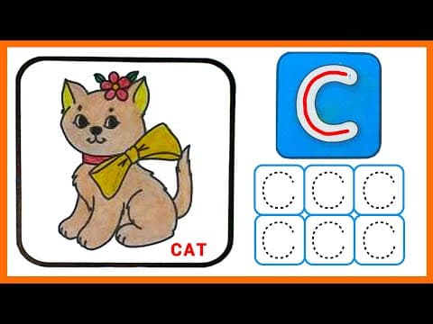 Tracing - tracing letter c - tracing letters for kids - practice writing letter c