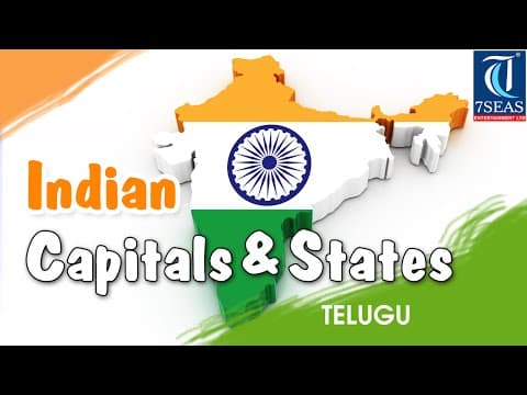 Learn capital & states in india - telugu animated videos for kids - capital and states in india