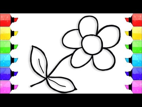 Flower Drawing, Painting & Coloring for Kids & Toddlers | Fun & Creative Art Time