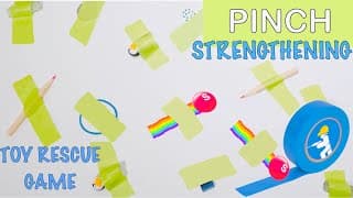 PINCH STRENGTHENING with Tape l Matching l OT Teletherapy Session Game for Children at Home