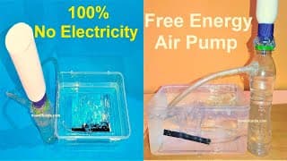 Free Energy Air Pump for Aquarium, Fish Tank with Plastic Bottle Working Model