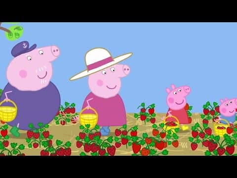 Peppa Pig Picks Strawberries!