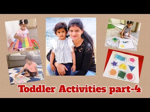 Toddler Activities part-4 | DIY activities for toddlers | Telugu Vlogs From USA us