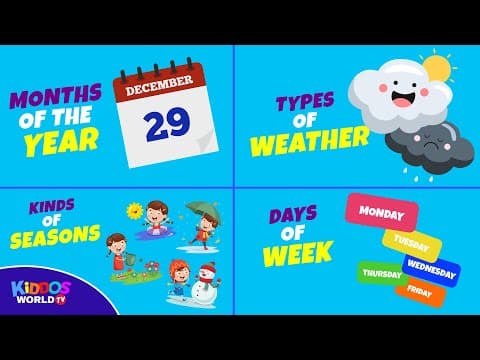 Learning the 12 months of the year - weather - seasons - days