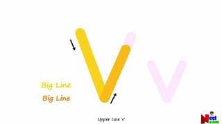 Writing the letter V | Alphabet writing | Writing letter for Kids