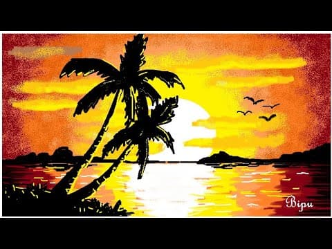 How to draw in computer - scenery drawing