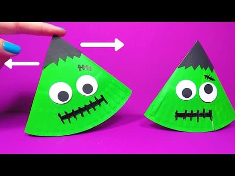 Rocking Paper Plate Frankenstein | Easy Halloween Crafts
