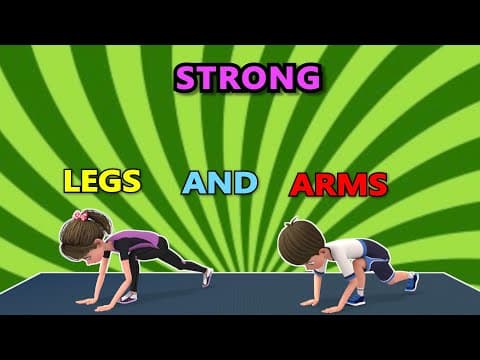 STRONG LEGS AND ARMS - DAILY KIDS WORKOUT | Kids Exercise