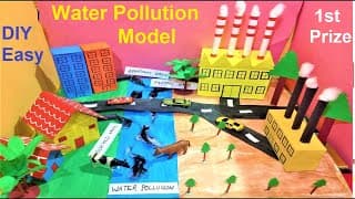 water pollution project model 3d making | DIY | best out of waste