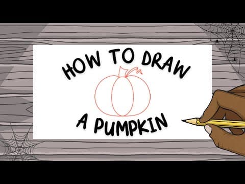 How to Draw a Pumpkin | Easy Halloween Art Tutorial for Kids | Fall Season | Twinkl USA