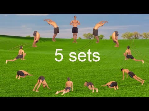 5 Sets of Surya Namaskaras (12 Steps)