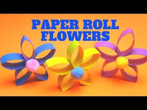 Paper Roll Flowers - Mothers Day Crafts for Kids