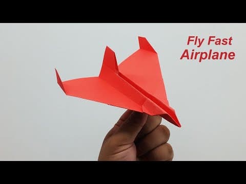 How To Make a Fly Fast Paper Airplane - Fly Away