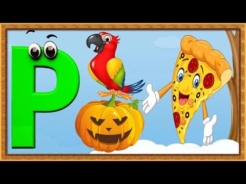 Words from letter p - kids learning videos - words start with letter p - kids vocabulary words