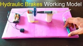 how to make hydraulic brakes working model